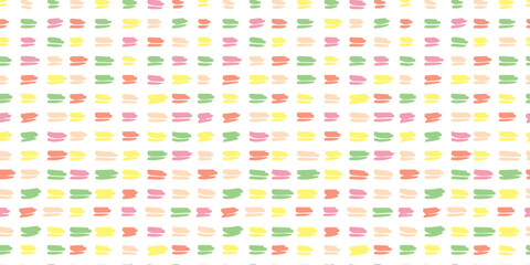 Small dash seamless pattern Dotted lines texture. Candi chocolate color vector hatching doodle organic shapes. Short line dashes Brush hand drawn random strokes Fashion retro print design Illustration