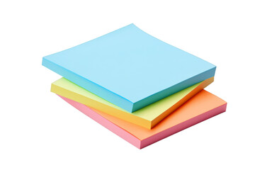 Stack of Colorful Sticky Notes Isolated on White background