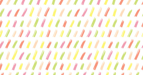 Small dash seamless pattern Dotted lines texture. Candi chocolate color vector hatching doodle organic shapes. Short line dashes Brush hand drawn random strokes Fashion retro print design Illustration