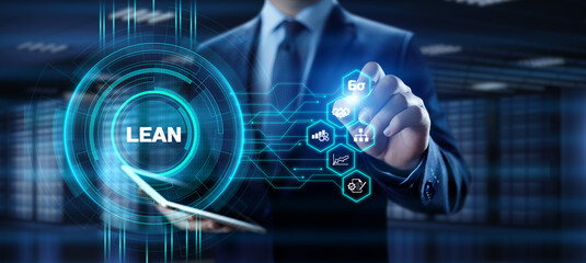 Lean manufacturing DMAIC Six sigma technology concept.