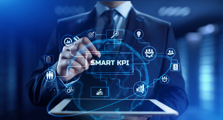 Smart KPI Key Performance Indicator business technology concept on screen.