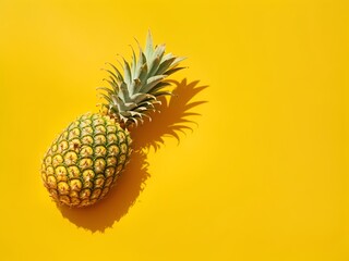 a special pineapple against a bright yellow background