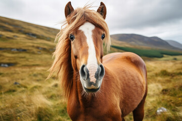 Obraz premium Horse looking straight at the camera