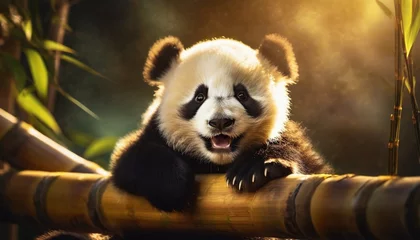 Foto op Aluminium Panda Baby Macro Shot © CreativeStock