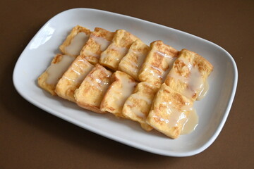 Bread dipped in eggs, easy food, saves time