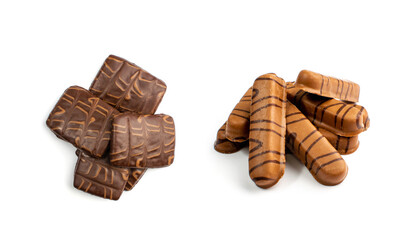 Shortbread Biscuit Coated in Milk and Dark Chocolate