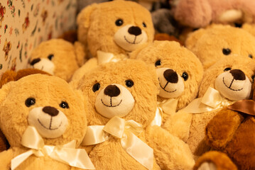 Cluster of soft plush toys - bear