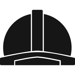 Construction Helmet Icon Filled Style