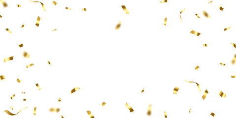 golden confetti background for festival decoration vector illustration