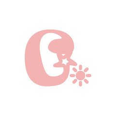 vector design of the letter C logo with a vintage style that you can use for a t-shirt design or for your business identity logo