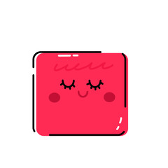 Cute Geometric Shape Character Squere