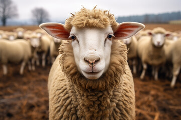 Obraz premium Sheep looking straight at the camera