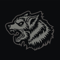 military sign with wolf, ,  grunge vintage design t shirts
