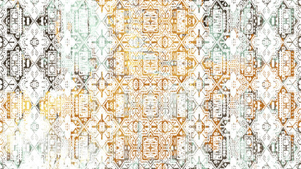 Obraz na płótnie Canvas Carpet and Fabric print design with grunge and distressed texture repeat pattern 