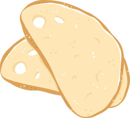 Sourdough sliced Bakery illustration