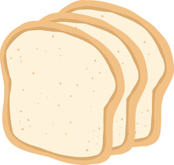 white bread sliced Bakery illustration