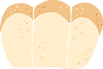 soft bread loaf Bakery illustration