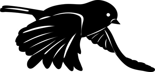 Obraz premium bird flying silhouette on a white background, vector