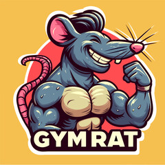 Behold the epitome of fitness fervor! Our dynamic Gym Rat Mascot steals the spotlight, muscles rippling with power as it strikes a triumphant flex. This captivating image encapsulates the dedication a