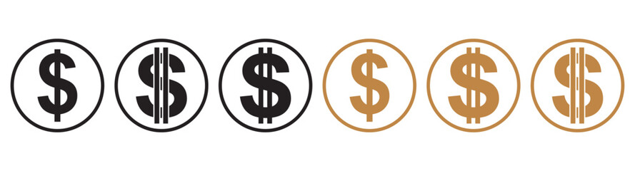 Dollar iocn illustrator design symbol in white isolated dollar