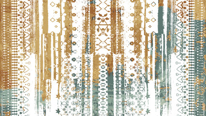 Carpet and Fabric print design with grunge and distressed texture repeat pattern 
