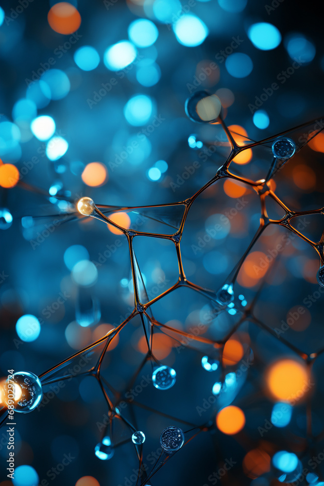 Leinwandbilder abstract network connecting healthcare data points, highlighting the importance of data sharing in m
