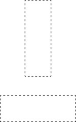 Dash line shapes. Dashed outline design of border for basic geometric shapes. Icon of cut frame. Vector illustration