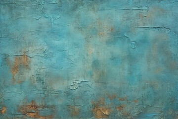 Turquoise blue aged wall abstract pattern background, texture wallpaper. old paint on a wall, template design