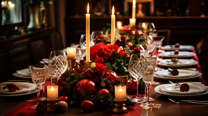 christmas table setting