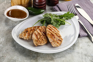 Grilled turkey breast fillet steak