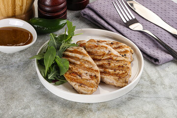 Grilled turkey breast fillet steak