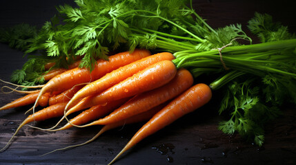 bunch of washed carrots
