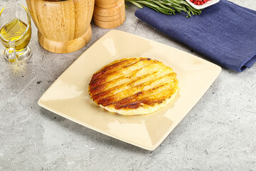 Grilled Greek traditional cheese - haloumi