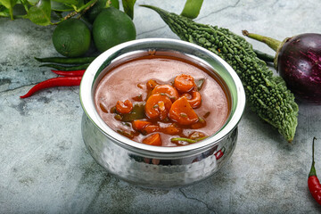 Thai red curry with prawn