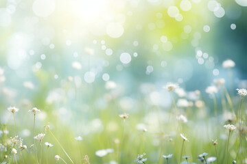 rühlingserwachen - Ein zauberhafter Bokeh-Hintergrund fängt die zarten Lichtmomente des Frühlings in einer lebendigen und blumigen Atmosphäre ein