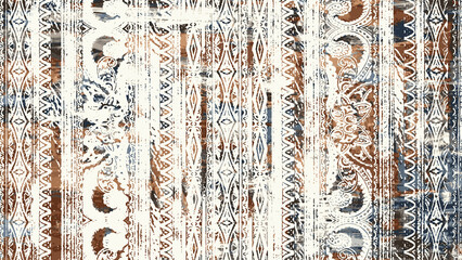 Carpet and Fabric print design with grunge and distressed texture repeat pattern 
