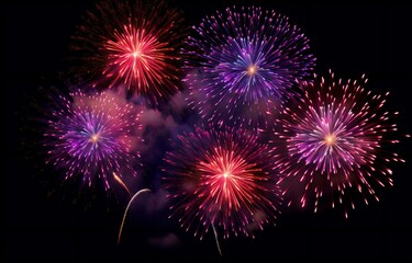 A dazzling view of colorful fireworks bursts across the night sky, fireworks in the night sky, fireworks in the sky, fireworks in the night, happy new year fireworks, happy new year, new year, night