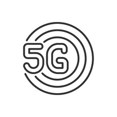 5G coverage icon line design.5g, coverage, icon, mobile, wireless, technology vector illustration.5G coverage editable stroke icon.