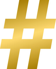 Golden hashtag