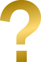 Golden question mark