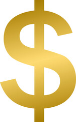 Golden dollar sign
