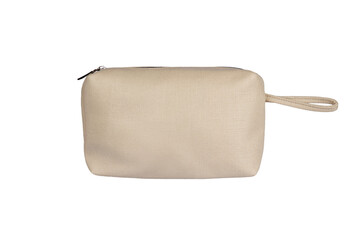 canvas handbag isolated on white background