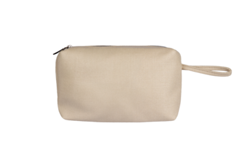 canvas handbag isolated on white background