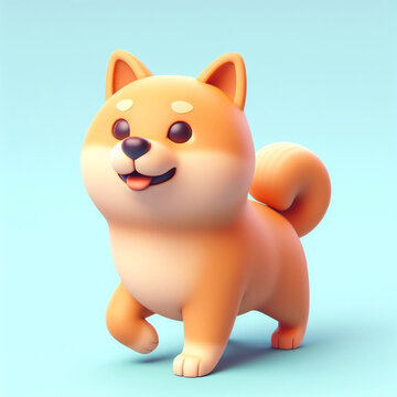 A Shiba Inu Dog 3D