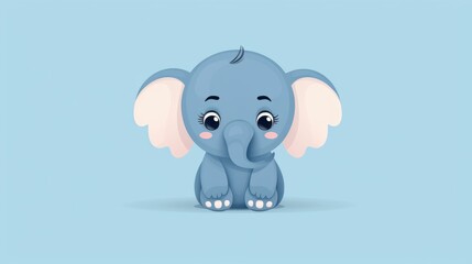 Cute colorful elephant baby