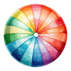 Obraz premium watercolor Beach ball clipart, Generative Ai