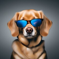 dog wearing sunglasses