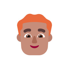 Man: Medium Skin Tone, Red Hair