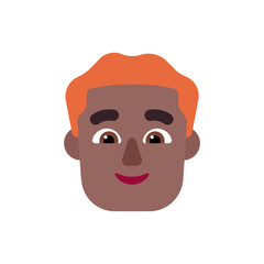 Man: Medium-Dark Skin Tone, Red Hair