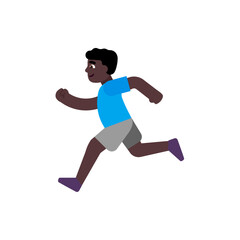 Fototapeta na wymiar Man Running: Dark Skin Tone